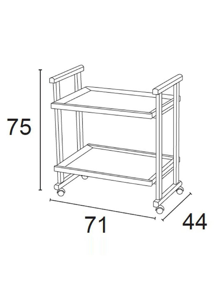 Сервировочный столик из дерева Ольборг 2 капучино (ЭТК-200309) No Brand (327867349)