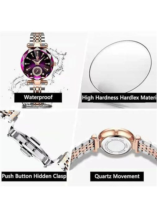 Женские часы Poedagar Violet с фиолетовым циферблатом и камнями China (351854988)