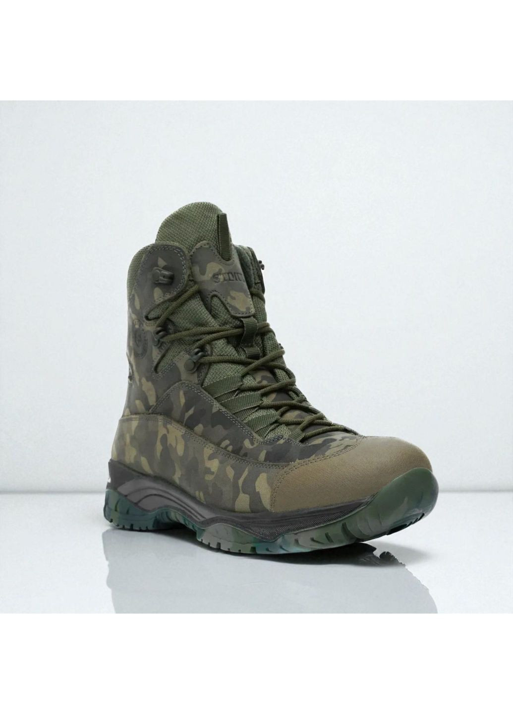 Військові Чоловічі Демісезонні Берці з Кожі. 36-46р Олива+Піксель. Повністю натуральна шкіра! STDM-1075 41 No Brand (349513030)