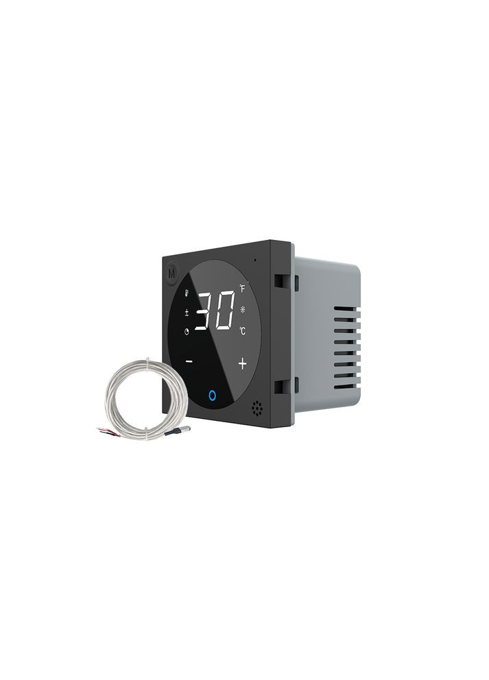 Розумний Wi-Fi терморегулятор (термостат) сенсорний програмований для електричної теплої підлоги, чорний, модуль без рамки Livolo (371777466)