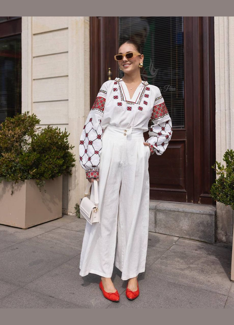 Біла вишиванка Garna візерунок орнамент бавовна (347163819)