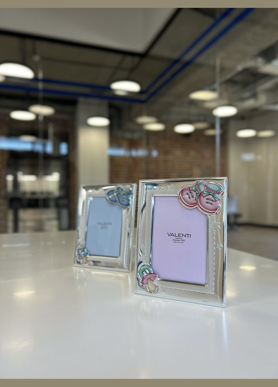 Серебряная фоторамка детская (14,5 x 19 см) 73116 3LRA Valenti (340112156)