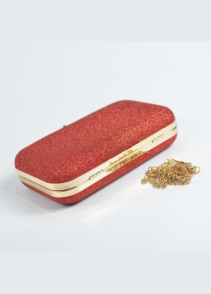 Красный вечерний клатч сумочка с блестками на цепочке маленькая выпускная мини сумка клатч No Brand (293942342)
