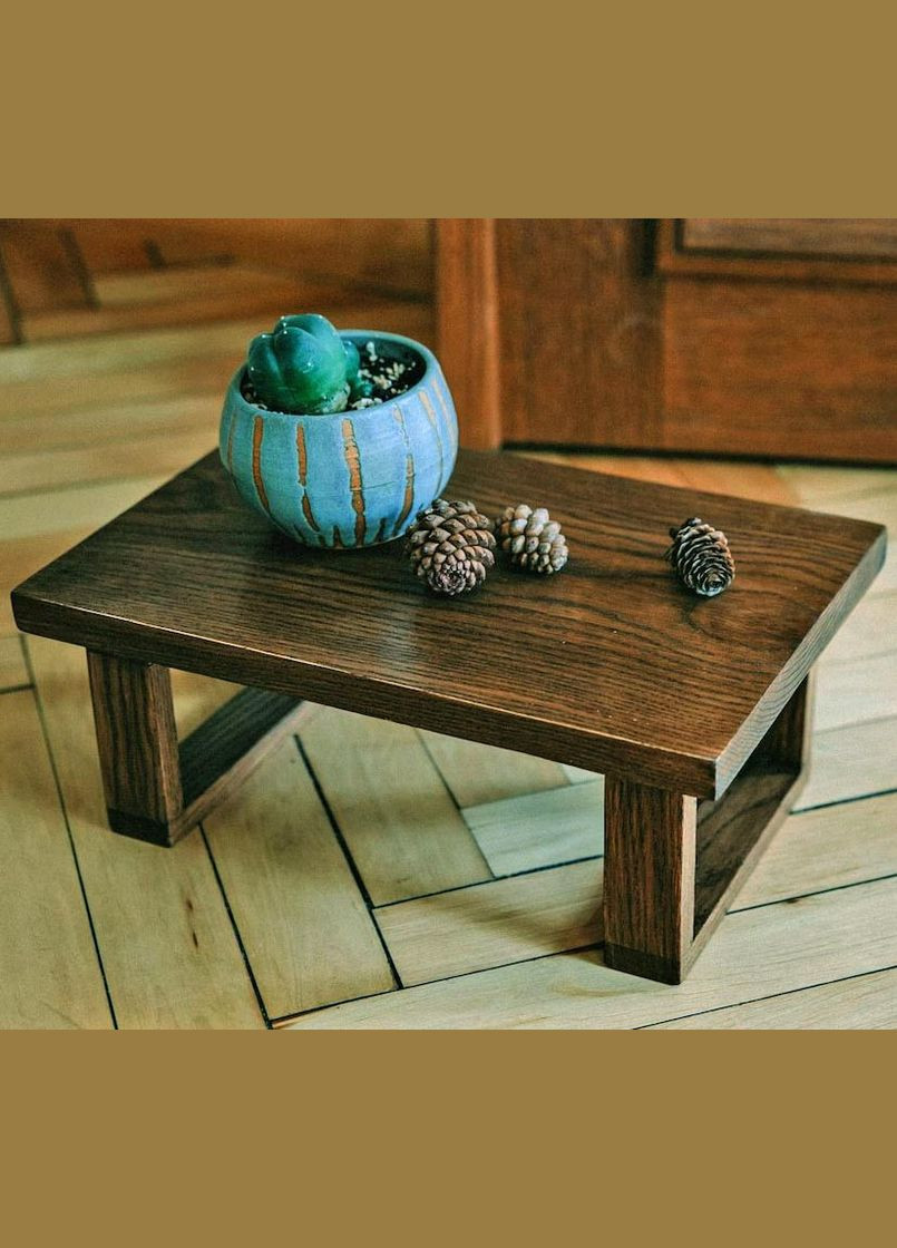 Столик для медитации из дерева Мерибахал 35х20х14 капучино (МДТ-3520145009) No Brand (328228290)