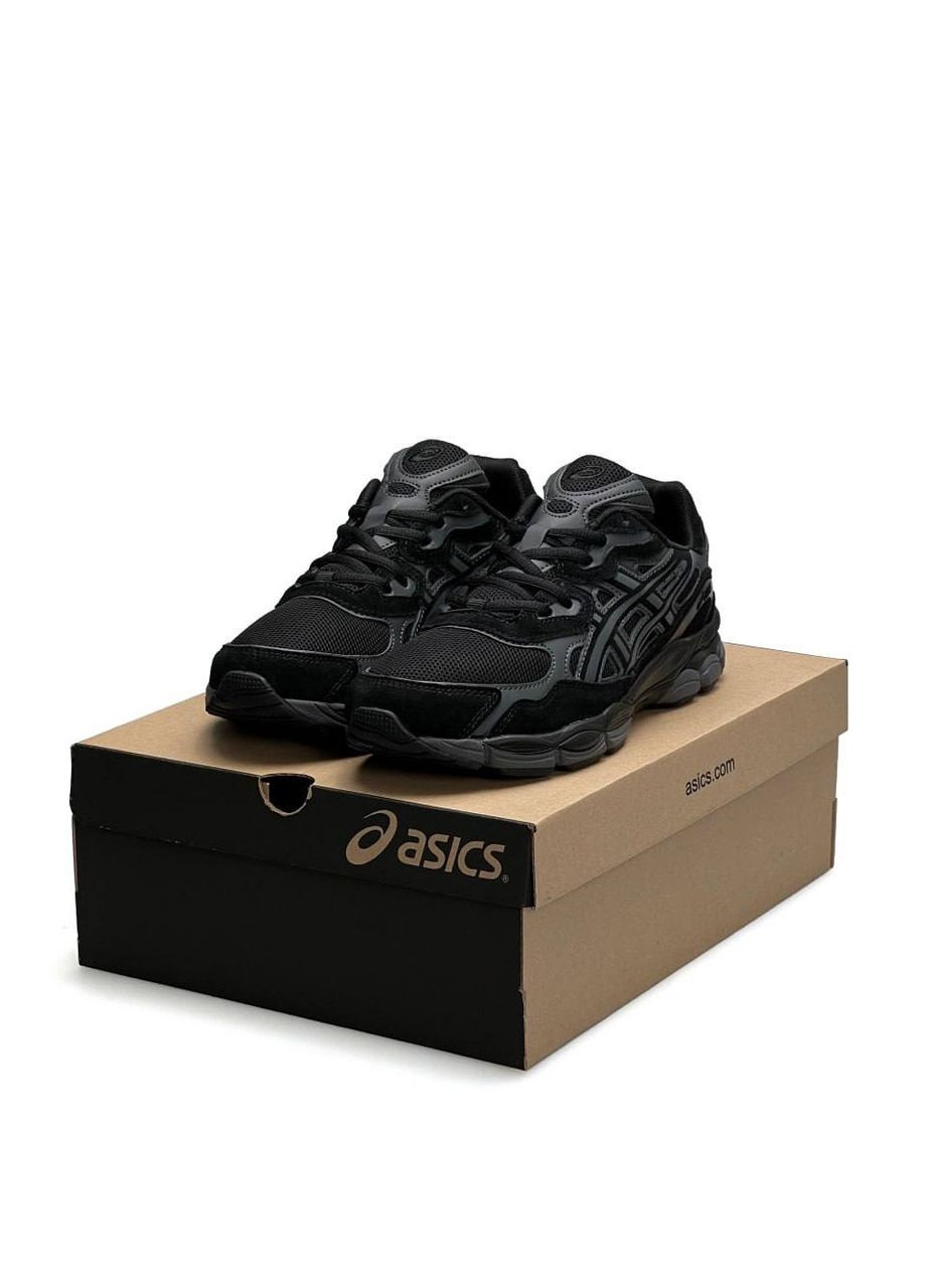 Чорні Осінні кросівки чоловічі, вьетнам Asics Gel - NYC All Black Gray