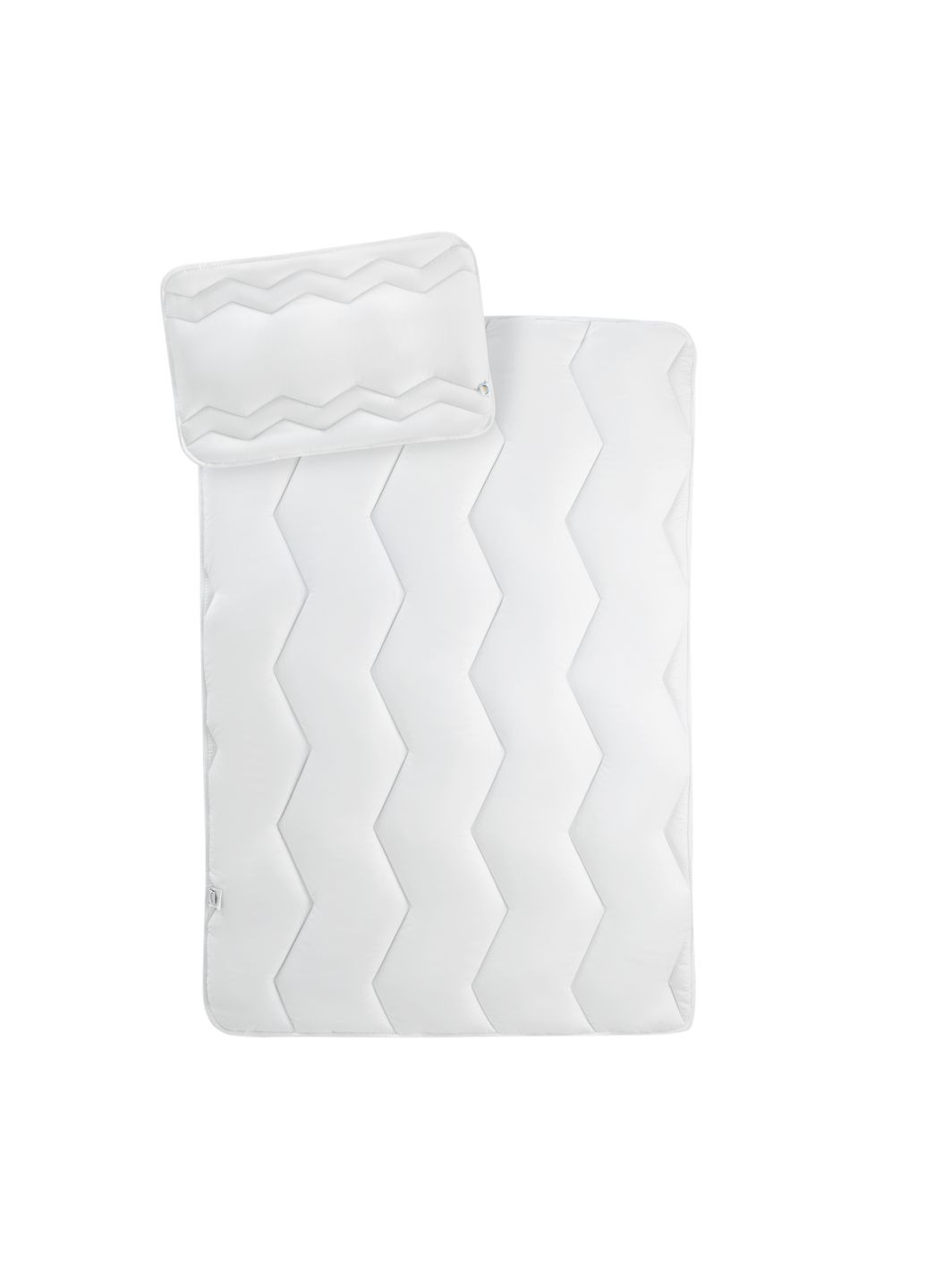 Детский набор в кроватку Comfort ТM одеяло 100х135 см и подушка 40х60 см, антиаллергенные, зигзаг/белый (8-29611*003) PAPAELLA (313594485)