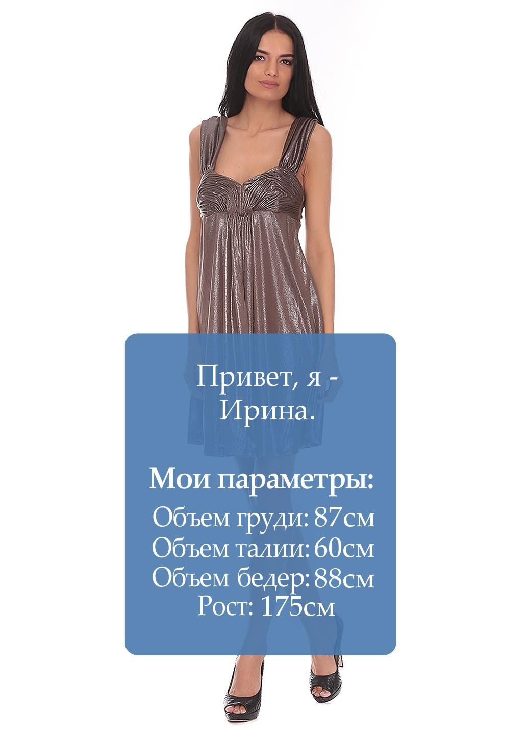 Серебряное повседневный платье коричневый Miss Sixty