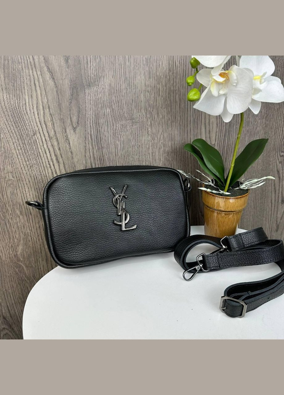 Шкіряна міні сумочка клатч на блискавці з натуральної шкіри чорна (sku_1594Ч) No Brand (330576108)