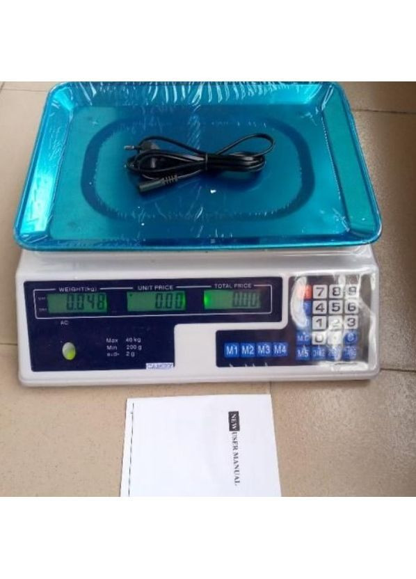 Електронні торгові ваги ACS-6208 в металевому корпусі з РК-дисплеєм до 40 кг (2104618831) No Brand (369963249)