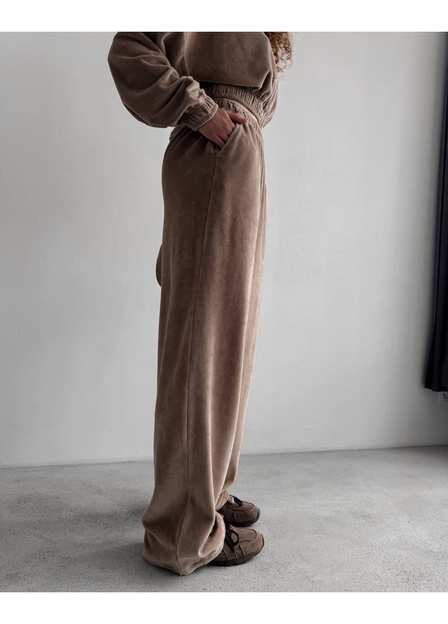 Повсякденний велюровий костюм двійка та кольори: беж No Brand 4551-1 (352710200)