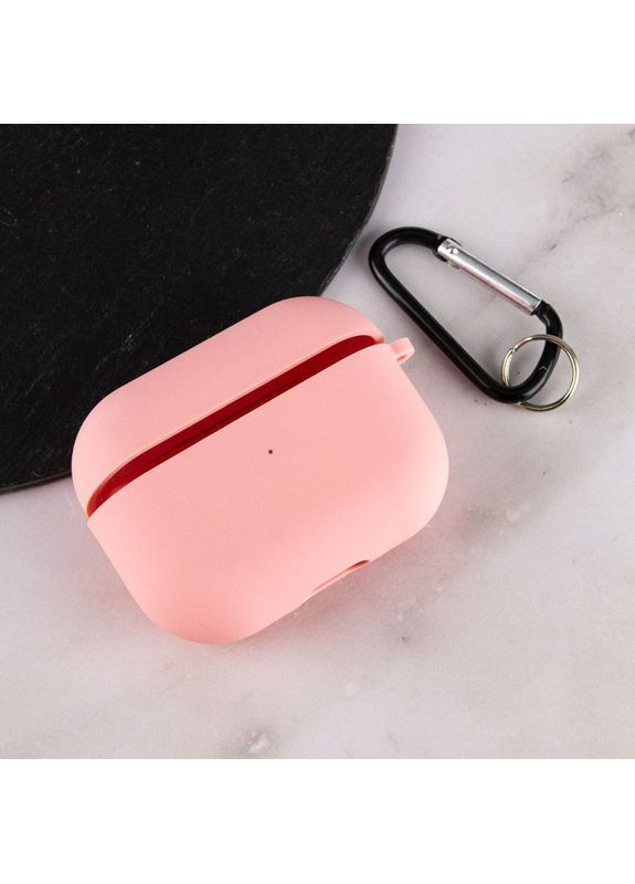 Силіконовий футляр з мікрофіброю для навушників 2 / Pro Pink No Brand Airpods Pro (361077586)