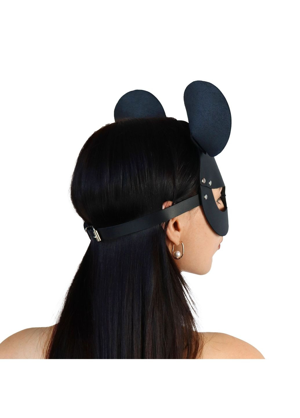 Кожаная маска зайки – Mouse Mask, цвет Черный Art of Sex (297573948)