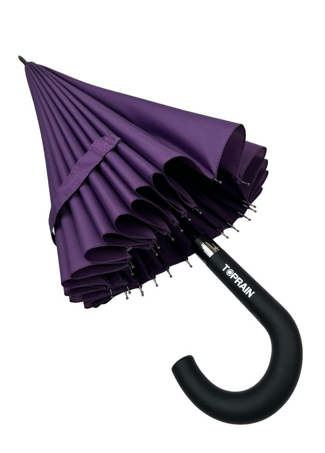 Однотонный механический зонт-трость d=103 см Toprain (288048295)