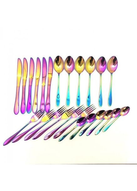 Набор столовых приборов (24 предмета) A-Plus Rainbow 1421 No Brand (360921352)