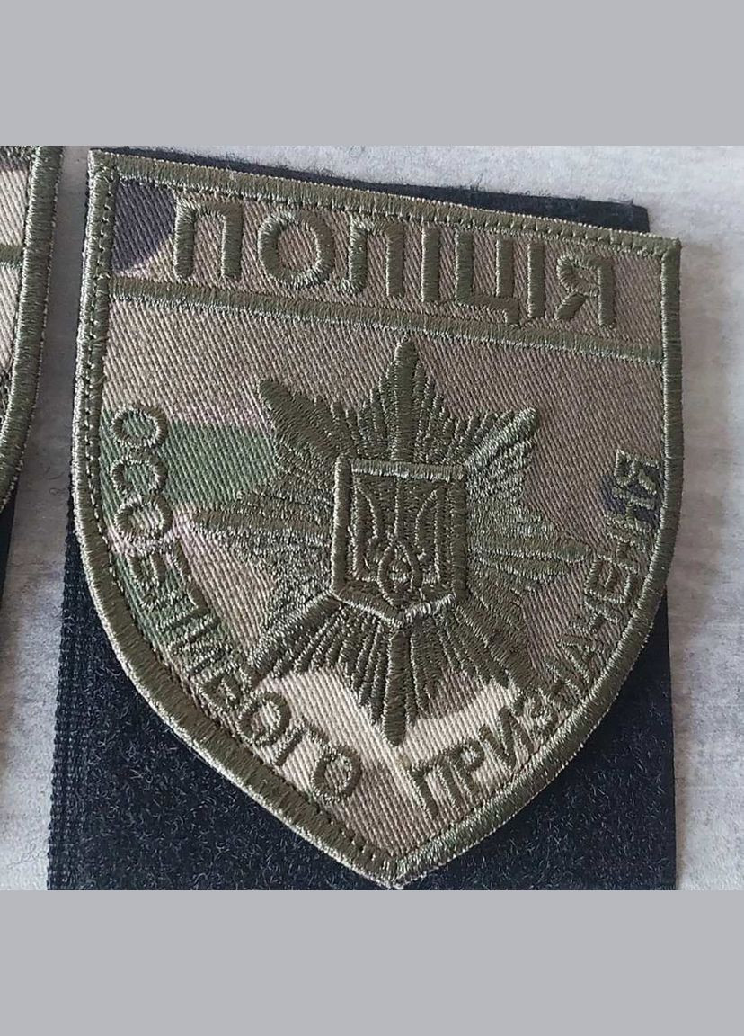 Шеврон Полиция особого назначения мультикам нити олива (БПОП) No Brand (336381966)