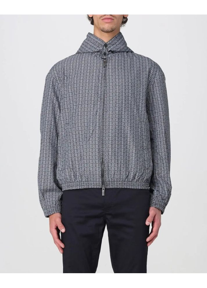 Черно-белая демисезонная ветровка Armani Exchange