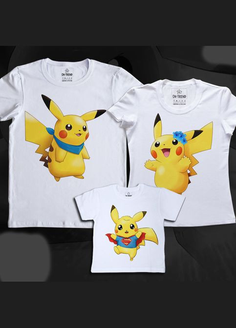 Футболки Фэмили Лук Family Look для всей семьи "Семья Пикача" Кавун футболка (316304459)