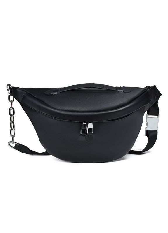 Универсальная сумка-бананка из натуральной кожи Qvant 598 - Черного цвета Tiding Бананка (366889784)