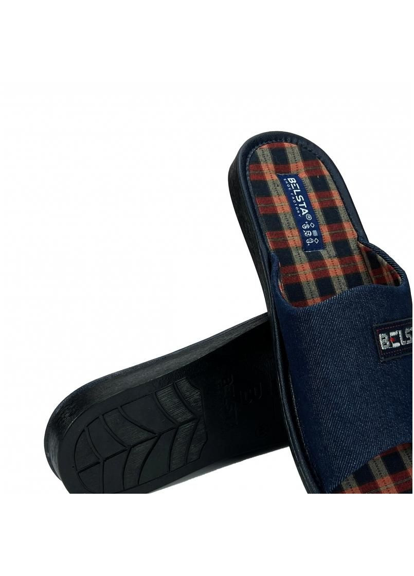 Синие тапочки домашние мужские синие 0518 Белста