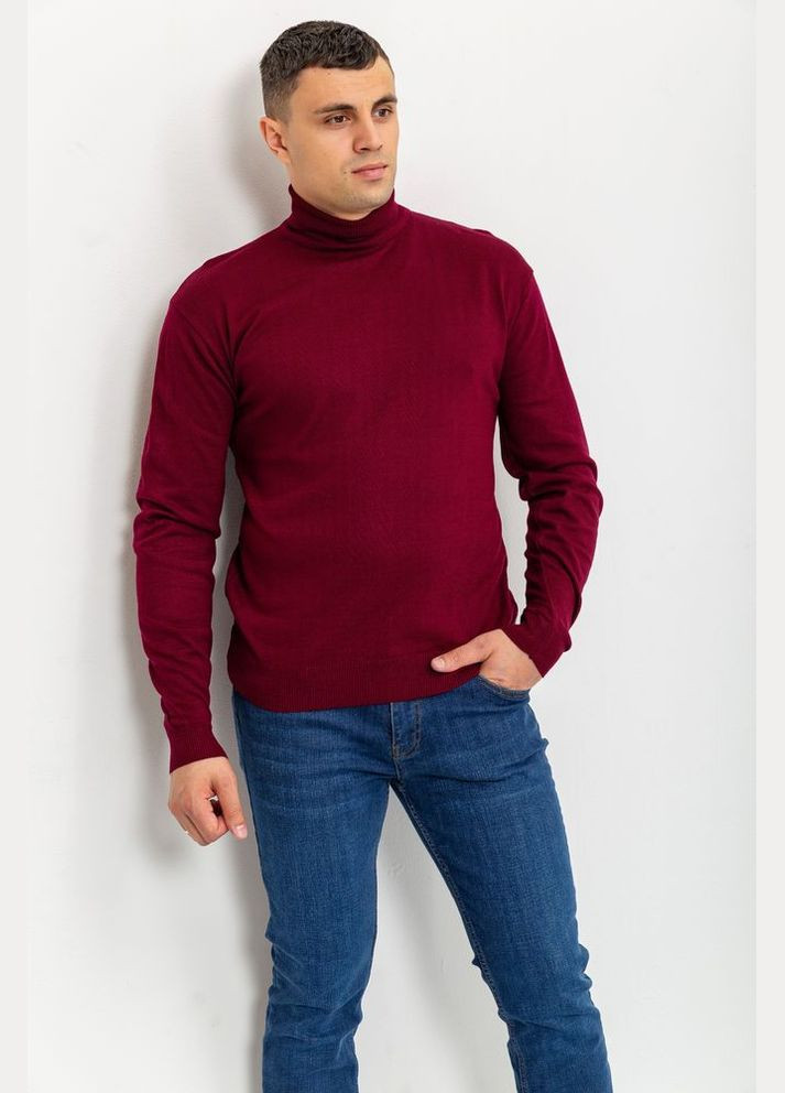 Бордовый зимний свитер мужской, цвет черный, Ager