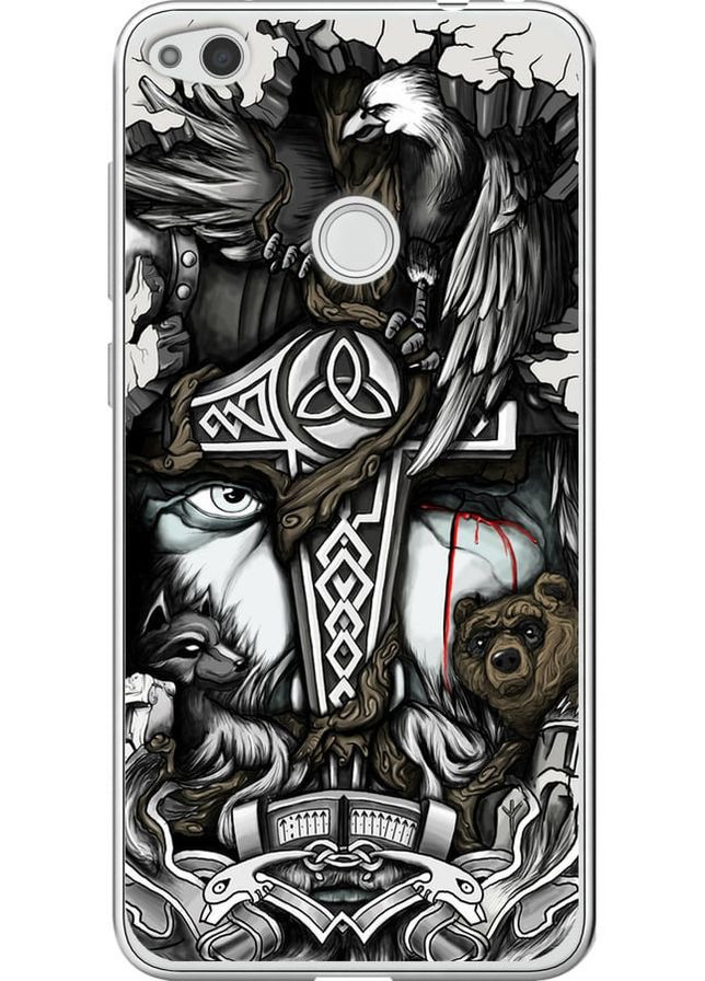 Силіконовий чохол 'Тату Вікінг' для Huawei P8 Lite (2017) Endorphone Huawei P8 Lite (2017) (257827143)