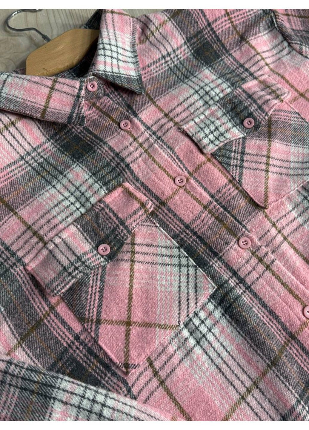 Сорочка жіноча 223 картата оверсайз тепла байка YZY (361648384)