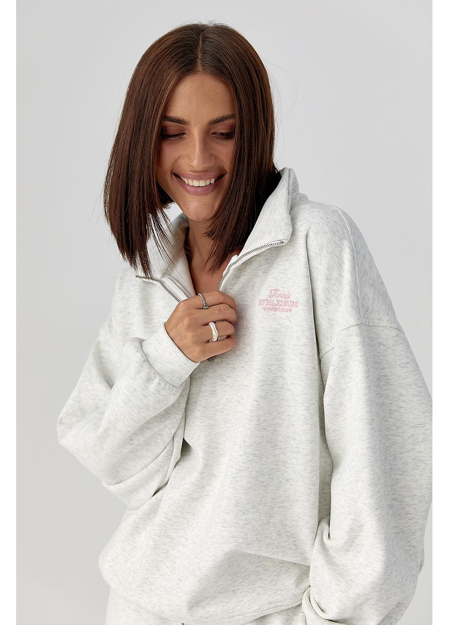 Женский спортивный костюм с плюшевым начесом - темно-коричневый цвет Lurex (353306178)