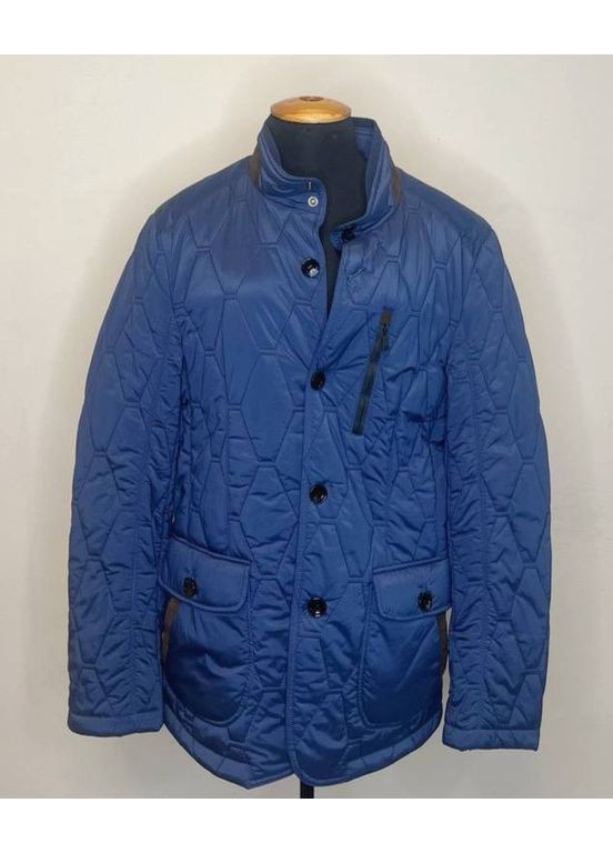Синя демісезонна чоловіча куртка стьогана Stefano Bellini