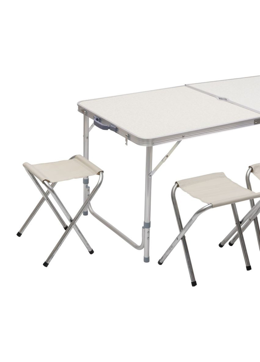 Стол и 4 стулья для пикника набор туристической алюминиевой складной алюминиевой мебели для кемпинга 8812-4 LUGI (364988568)