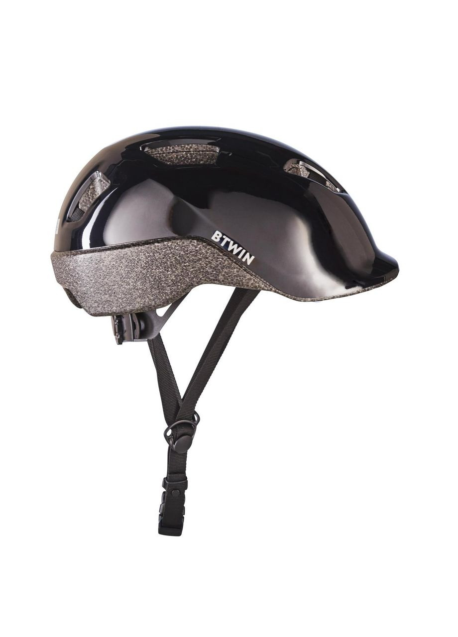 Шлем детский 100 для велоспорта черный B'TWIN (323459478)