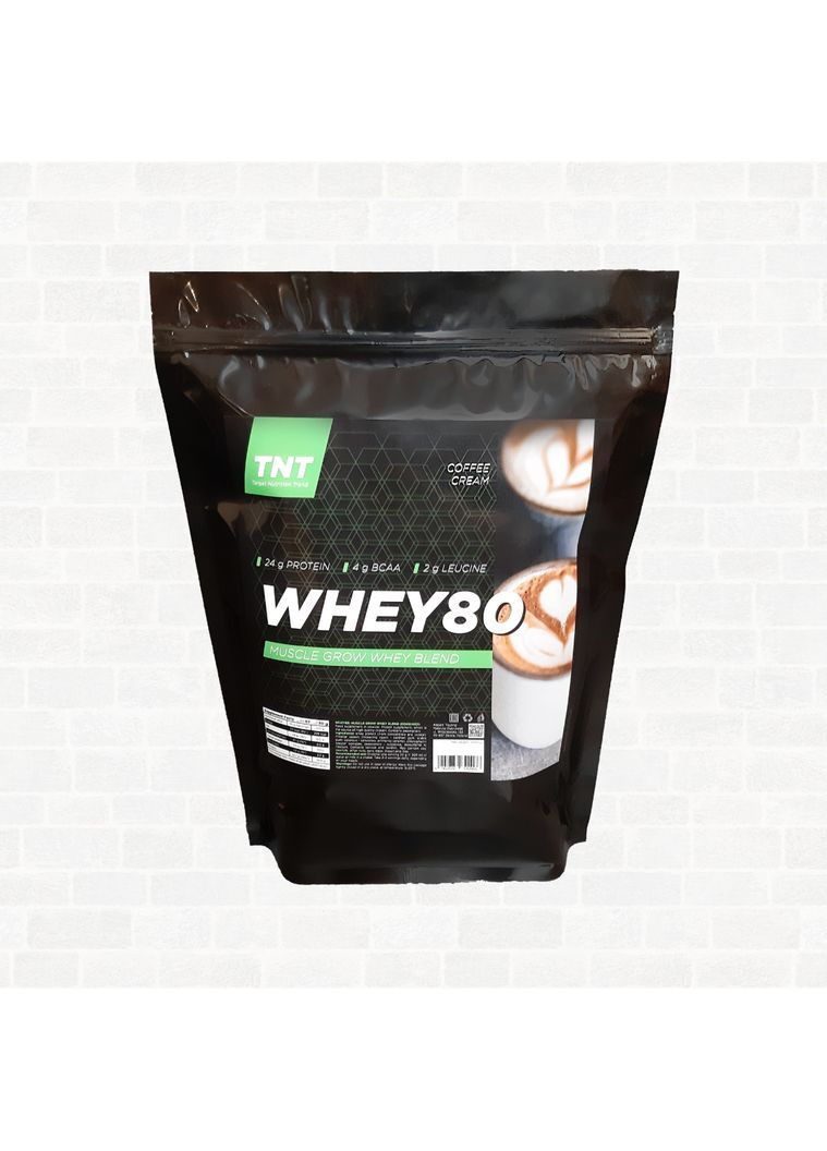 Сироватковий протеїн Whey 80 ваніль 2 кг + Креатин 300 грам і Шейкер у Подарунок! TNT (372658629)