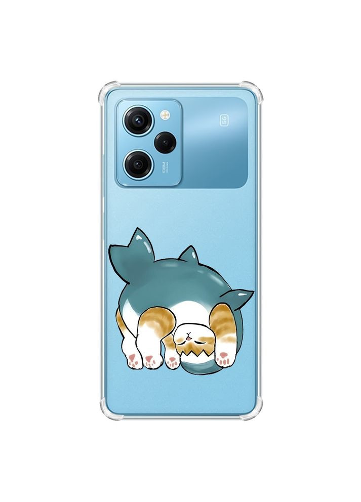 Чехол с утолщенными углами на Xiaomi Redmi Note 12 Pro Speed 5G:: Котенок акула (принт 378) Creative (360695592)