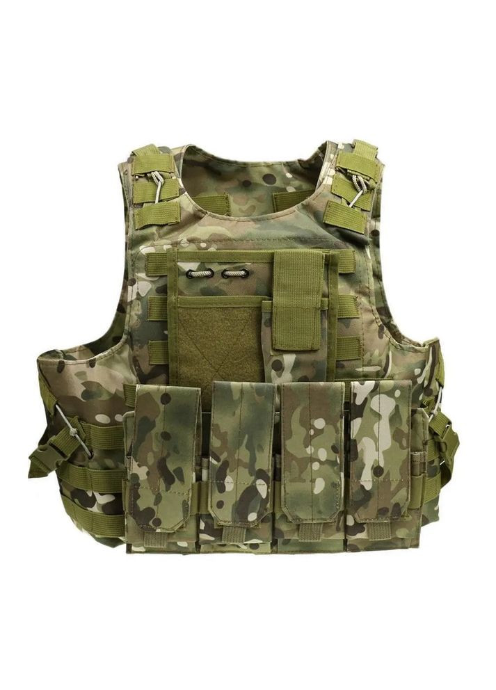 Жилет тактический плитоноска MOLLE мультикам No Brand (299460956)