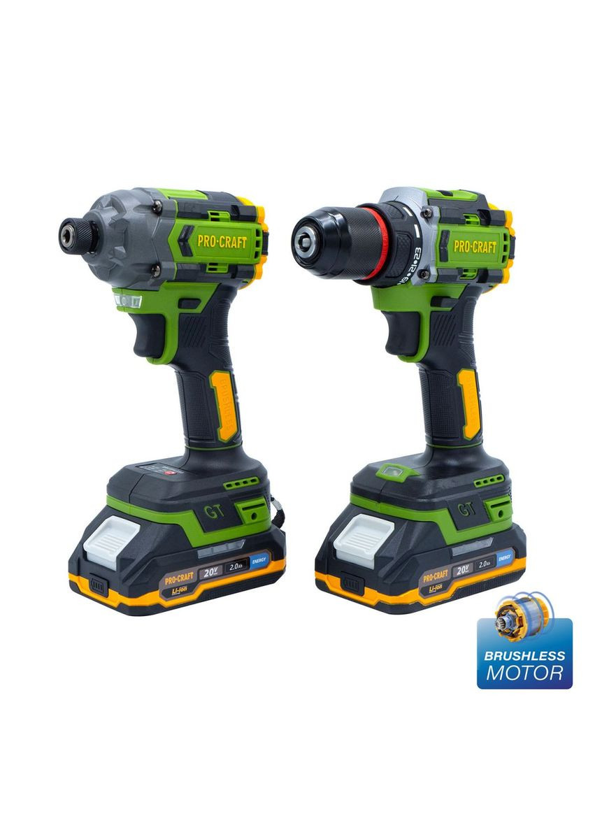Набір акумуляторного шуруповерта та гвинтоверта PA214SET (2 АКБ) ProCraft (366220415)
