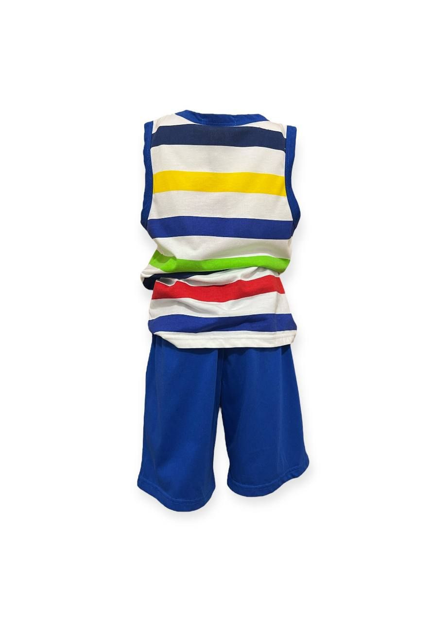 Голубой летний костюм(майка+шорти) azu32988 синий Azur Gang