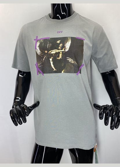 Сіра футболка з коротким рукавом Off-White