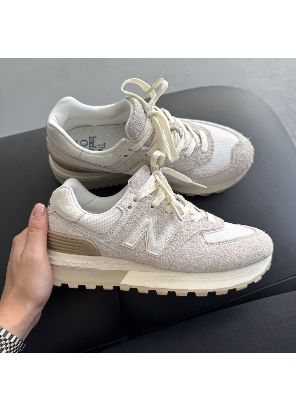 Кроссовки женские New Balance 574 Legacy Beige | Нью Беланс 574 бежевые демисезоны (371770579)