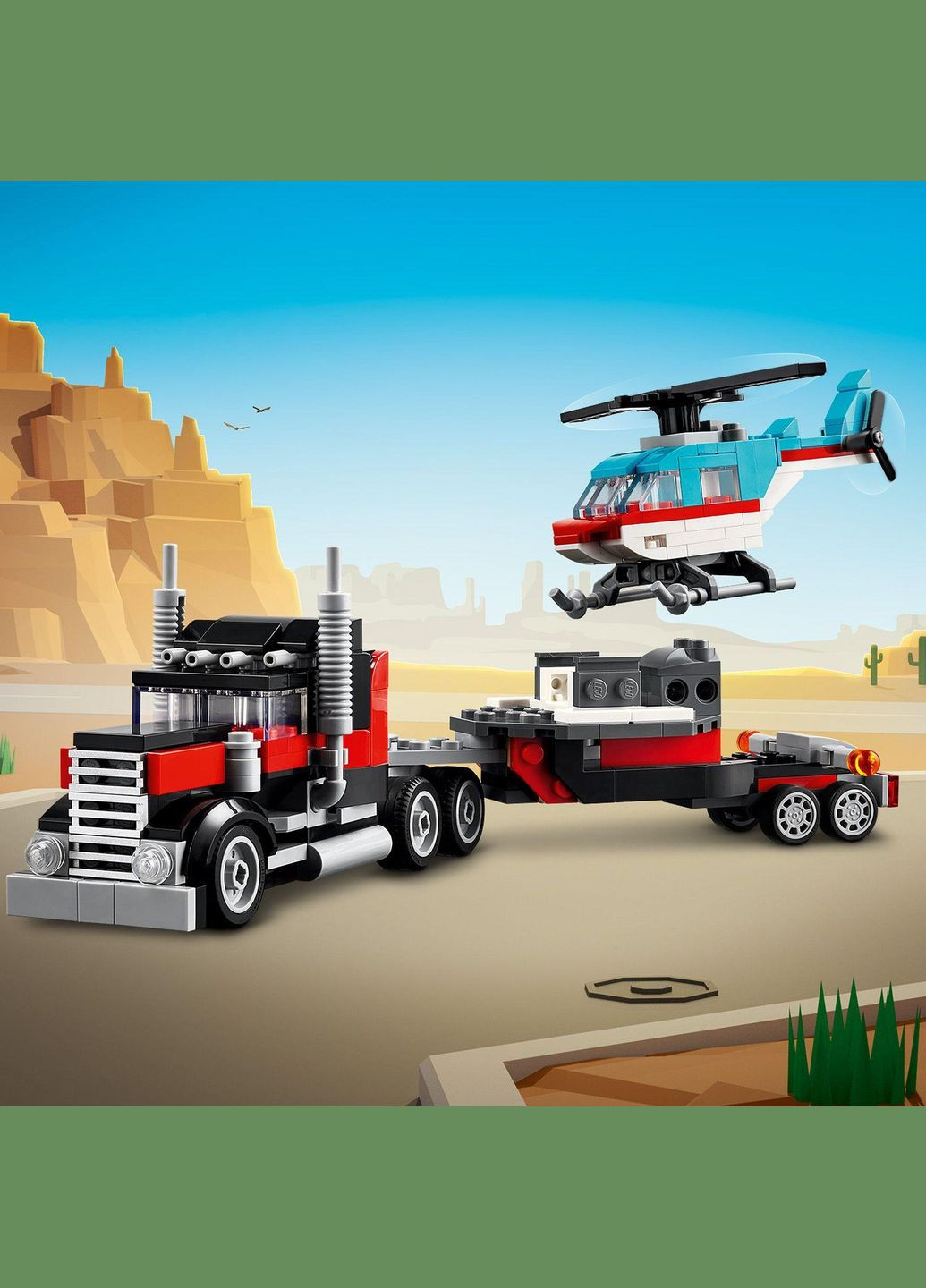 Конструктор Creator Бортова вантажівка з вертольотом, 270 деталей () Lego 31146 (328394065)