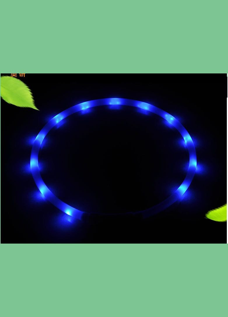 LED нашийник світлодіодний для котів з USB зарядкою 3550 см Синій No Brand - (323232276)