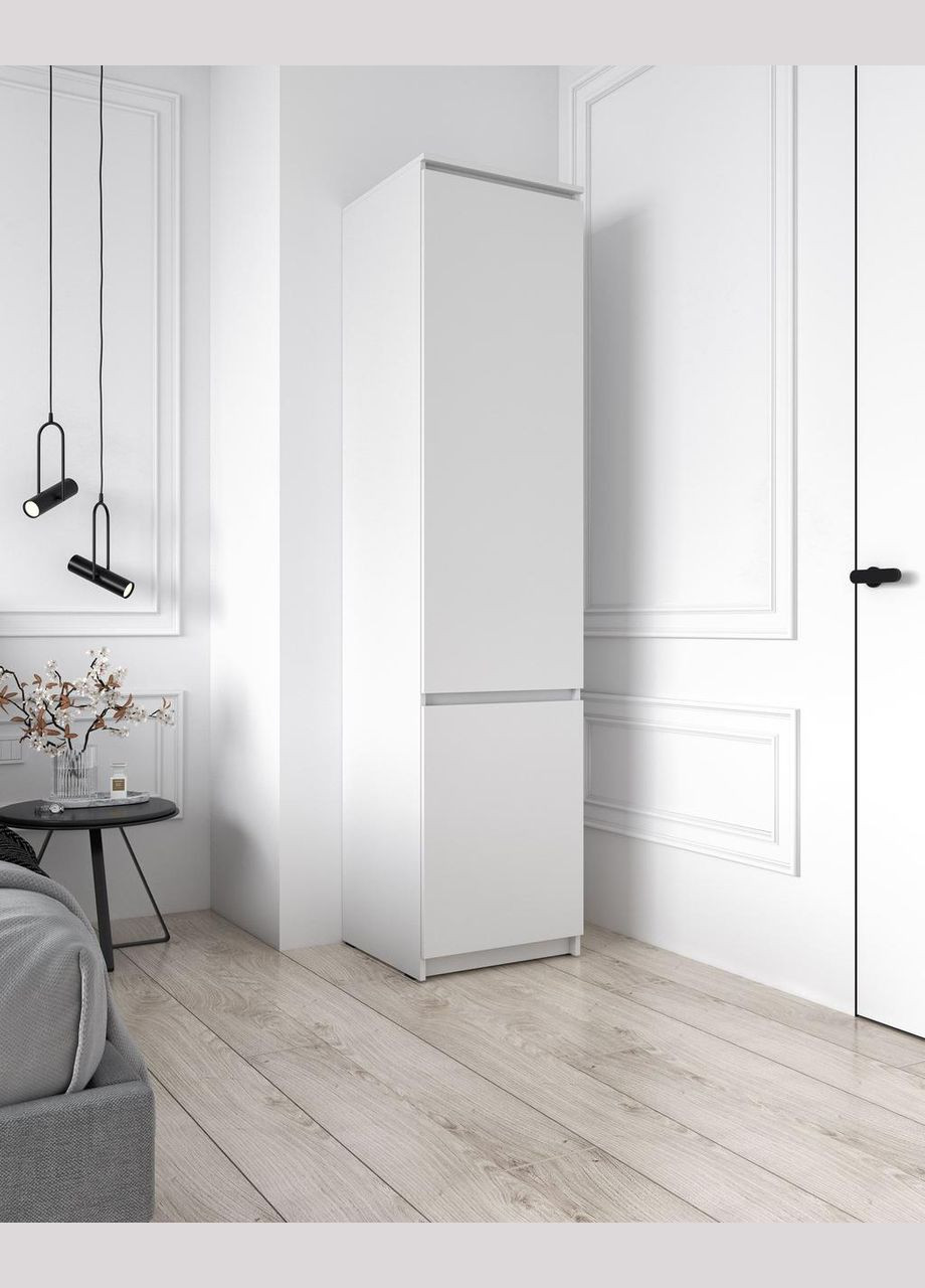 Шафа-пенал зі штангою для одягу Т-218 від Білий MORELI (335423462)