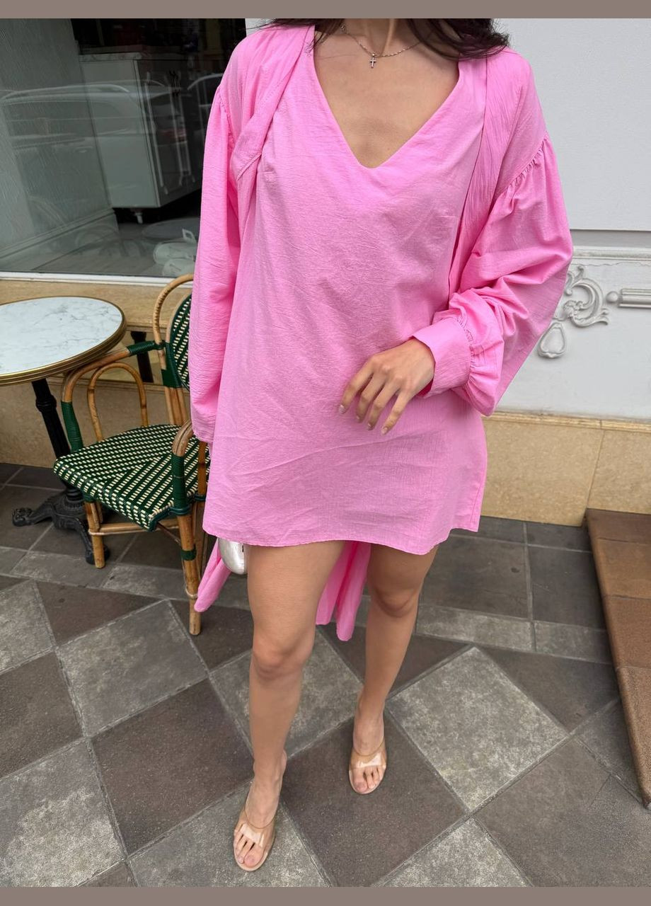 Рожева повсякденний сукня No Brand однотонна