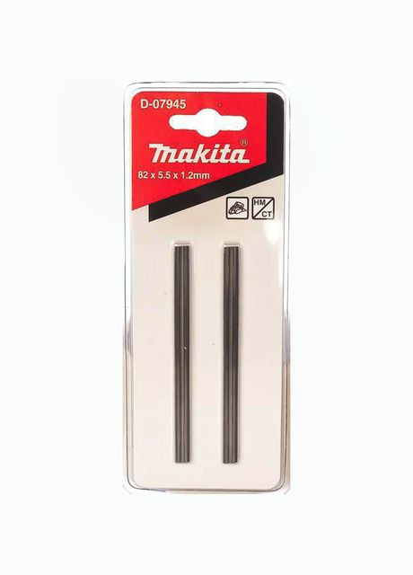 Набор строгальных мини ножей HM/TC D07945 (82 мм, 2 шт) для электрорубанка (30122) Makita (290253431)
