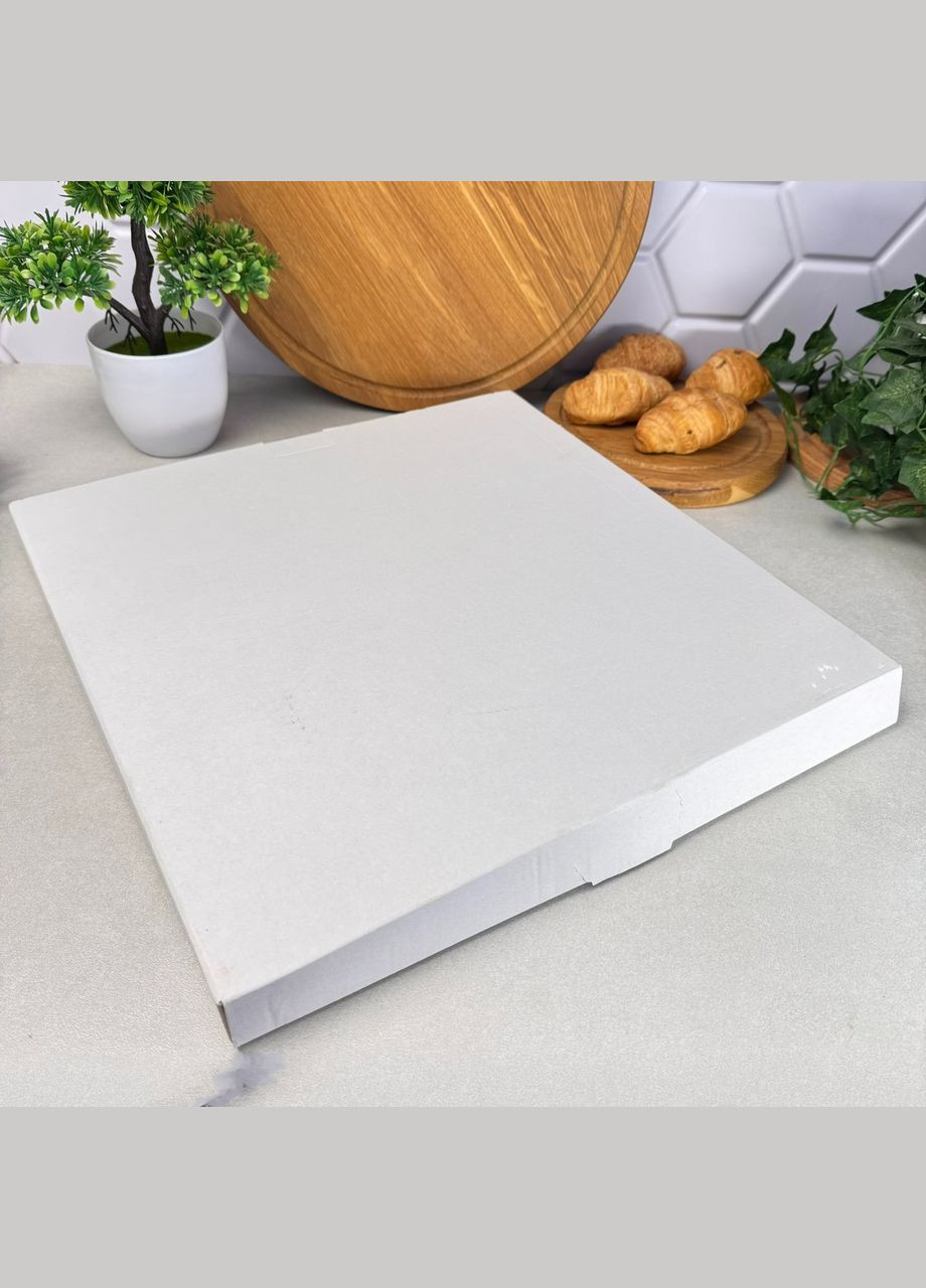 Круглое стеклянное блюдо 37 см с высокими бортиками для сервировки стола No Brand (322425995)