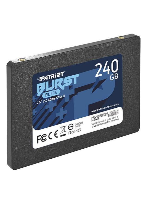 Накопичувач SSD 240GB Burst Elite 2.5" SATAIII TLC (PBE240GS25SSDR) Patriot (332960916)