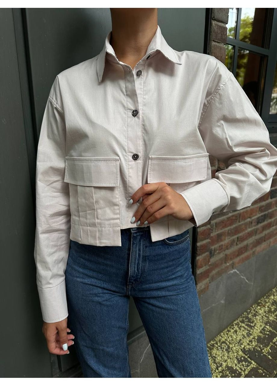 🤍Вкорочена Сорочка “Zara Touch” зі Щільного Котону | Розмірна сітка в описі GD/GL Модний простір (364965826)