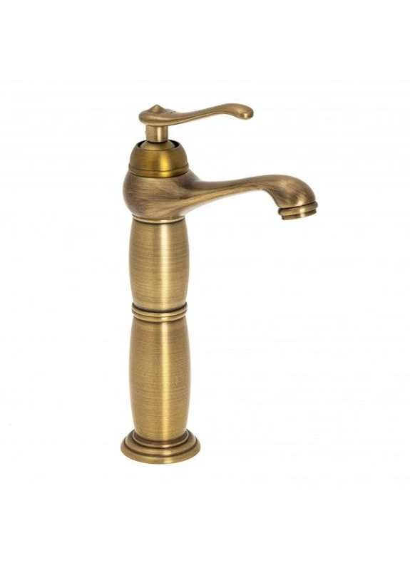 Смеситель для раковины (умывальника) MARENA BRUSHED GOLD высокий * Yoka (392917887)