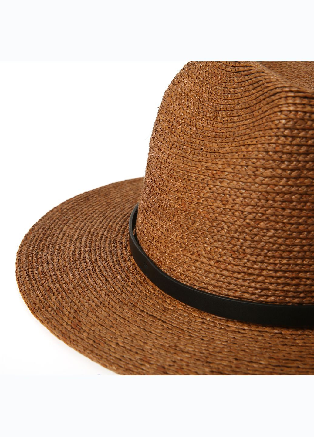 Шляпа федора мужская рафия коричневая KELLY 818-218 LuckyLOOK 818-218м (289478316)