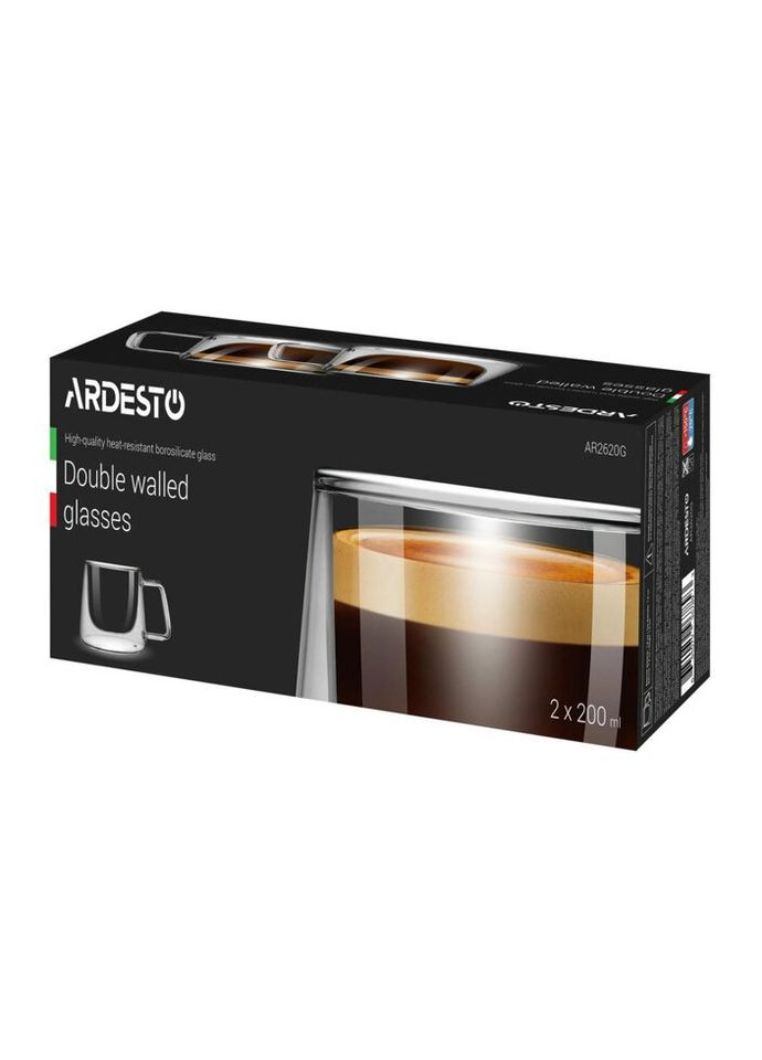 Набор чашек с двойными стенками AR-2620-G 200 мл 2 шт Ardesto (336148201)