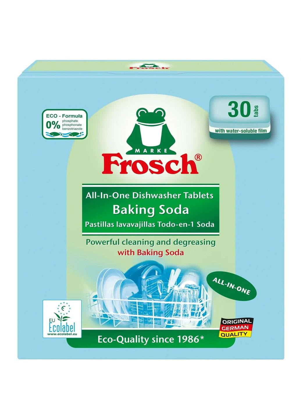 Таблетки для посудомоечных машин Сода, 540 г (30 шт.) х 18 г) Frosch (328308871)