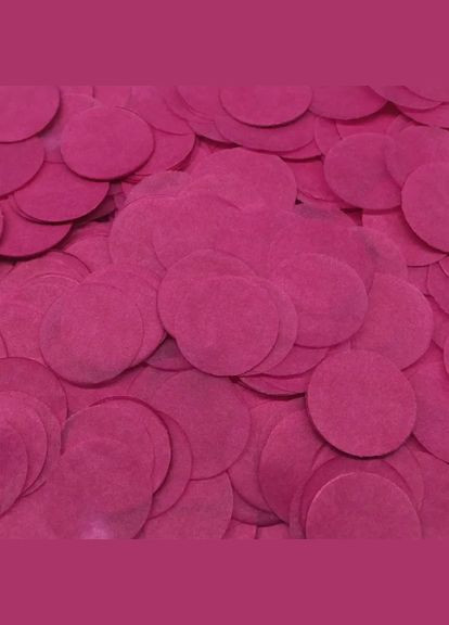 Конфетті кружки з паперу 10 г 25 мм малиновий Jannet конфеті (330828044)